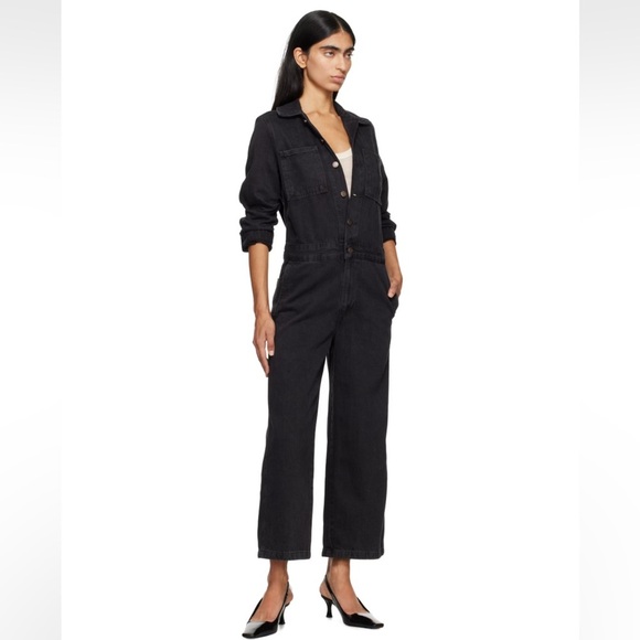 LEVI’S WESTERN JUMPSUIT REVOLVE NWT MED COVERALL ROMPER NWT BLACK FESTIVAL BOHO - Picture 4 of 12
